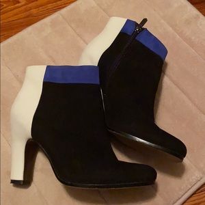 Ankle Boots suede:leather; beautiful 3 tone!